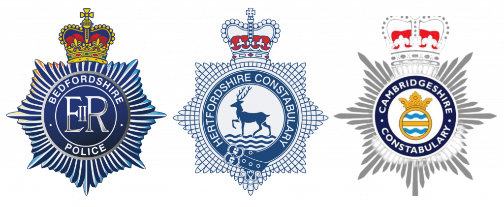 Buckinghamshire, Bedfordshire and Cambridgeshire Constabularies logo